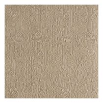   AMB.14005509 Elegance taupe dombornyomott papírszalvéta 40x40cm,15db-os
