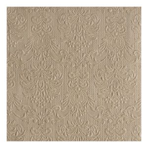 AMB.14005509 Elegance taupe dombornyomott papírszalvéta 40x40cm,15db-os