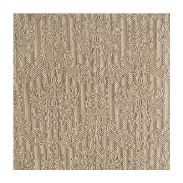 AMB.14005509 Elegance taupe dombornyomott papírszalvéta 40x40cm,15db-os