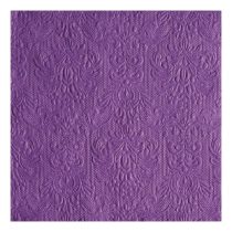   AMB.13305512 Elegance purple dombornyomott papírszalvéta 33x33cm,15db-os