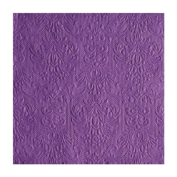 AMB.13305512 Elegance purple dombornyomott papírszalvéta 33x33cm,15db-os