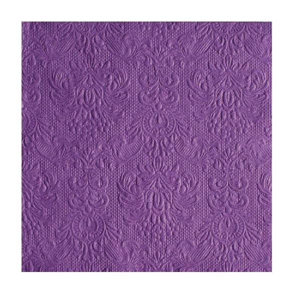 AMB.14005512 Elegance purple dombornyomott papírszalvéta 40x40cm,15db-os