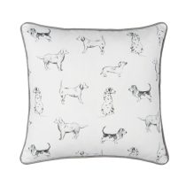   CLEEF.DOL30 Textil párnahuzat 50x50cm, kutyás, 50% acryl-50% polyester, Dog Lovers