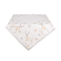   CLEEF.PCH01 Asztalterítő 100x100cm, 100%pamut, Christmas Pastels