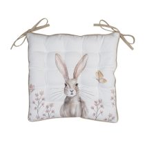  CLEEF.REB29 Székpárna 40x40cm,100% pamut,Rustic Easter Bunny
