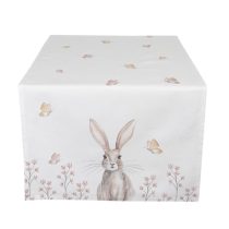   CLEEF.REB64 Asztali futó 50x140cm,100% pamut,Rustic Easter Bunny 