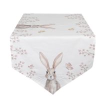 CLEEF.REB65 Asztali futó 50x160cm,pamut,Rustic Easter Bunny