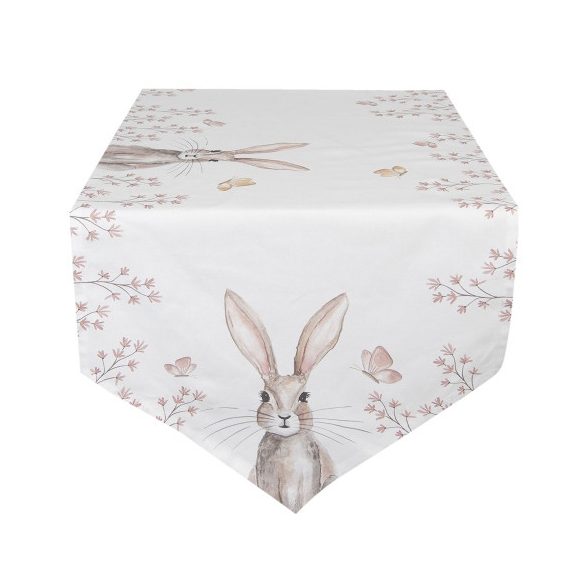 CLEEF.REB65 Asztali futó 50x160cm,pamut,Rustic Easter Bunny