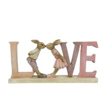 CLEEF.6PR3289 LOVE nyuszik műanyag dekorfigura 19x3x9cm