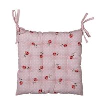   CLEEF.DTR29 Székpárna 40x40cm kötős 100% pamut, Dotty Rose