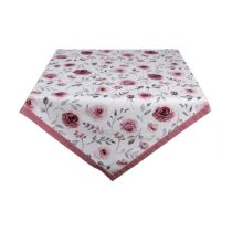 CLEEF.RUR01 Asztalterítő 100x100cm, 100% pamut,Rustic Rose