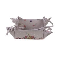 CLEEF.HBU47 Kenyérkosár 35x35cm, 100% pamut, Happy Bunny