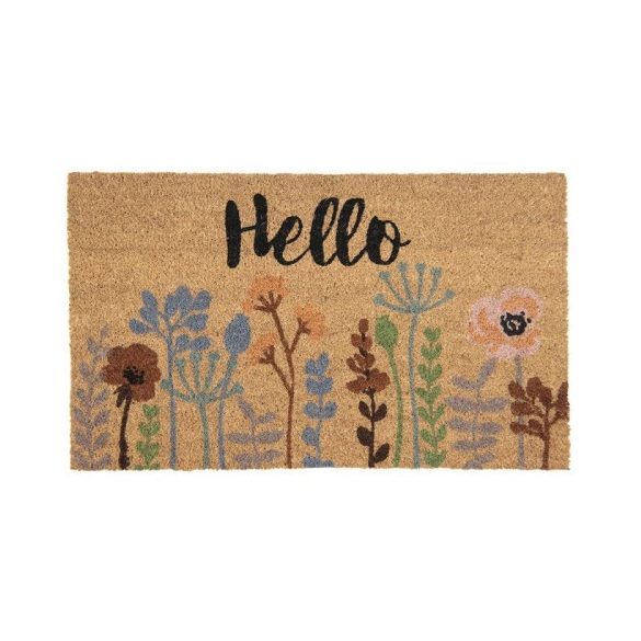 CLEEF.FOBMC Lábtörlő virágos,kókusz-PVC 75x45x1cm,Hello