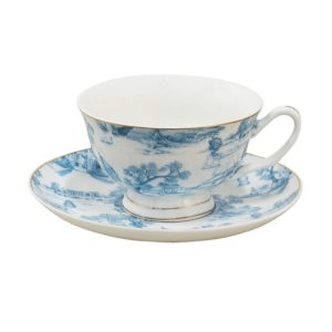 CLEEF.6CEKS0001BL Porceláncsésze+alj, 250ml, keleti tájas, blue