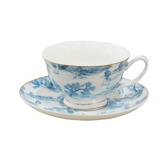 CLEEF.6CEKS0001BL Porceláncsésze+alj, 250ml, keleti tájas, blue