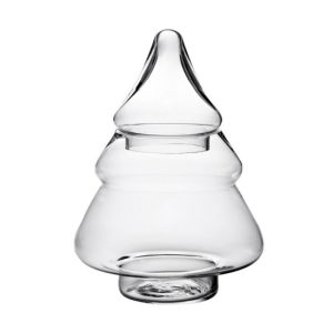 CLEEF.6GL4222 Üveg bonbonier 13x29cm, fenyőfa
