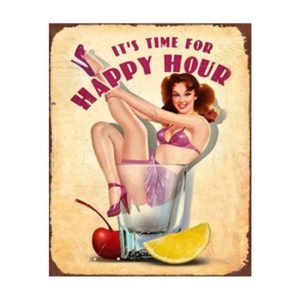 CLEEF.6Y4934 Fém falikép 20x1x25cm,It's time for happy hour