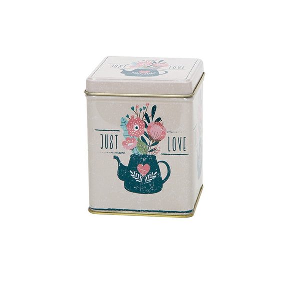 T.B.TBL547 Fémdoboz 75x75x95mm,100g Teabloom