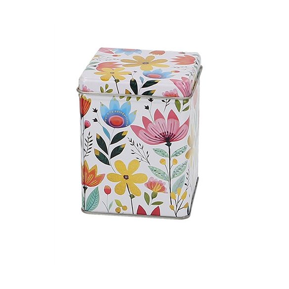 T.B.FLW897 Fémdoboz 60x60x80mm,50g, Flowers