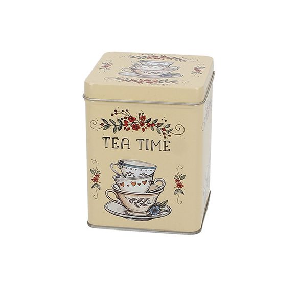 T.B.TTM926 Fémdoboz 88x88x113mm,200g Tea Time