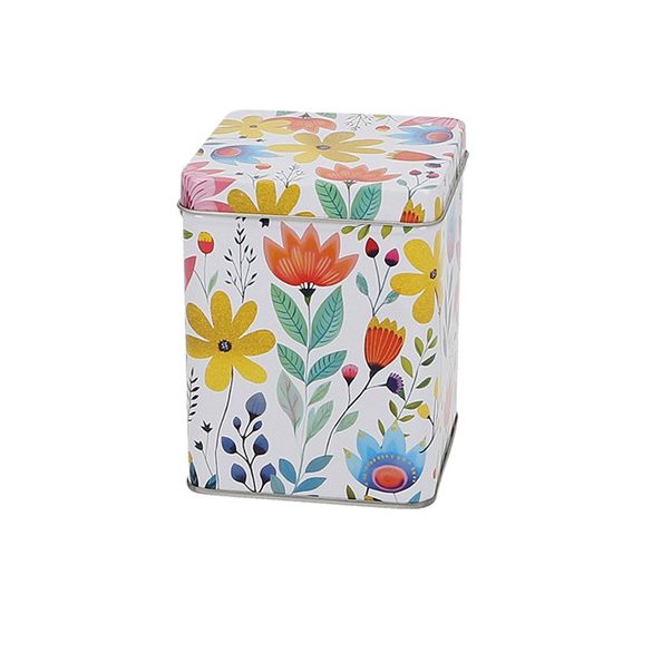 T.B.FLW899 Fémdoboz, 88x88x113mm,200g, Flowers