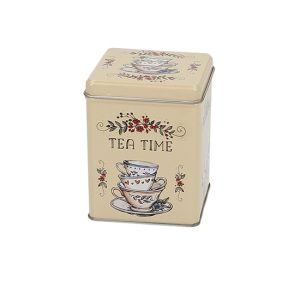 T.B.TTM925 Fémdoboz 75x75x95mm,100g Tea Time