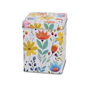 T.B.FLW898 Fémdoboz 75x75x95mm,100g, Flowers
