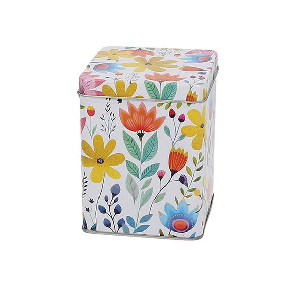 T.B.FLW898 Fémdoboz 75x75x95mm,100g, Flowers
