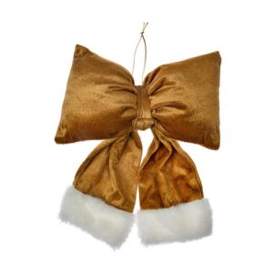CLEEF.66098M Arany masni dekorációs függődísz, műszálas, 22x5x26cm