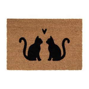 CLEEF.PWSMC Lábtörlő 60x40cm,kókusz-PVC, szerelmes macskák
