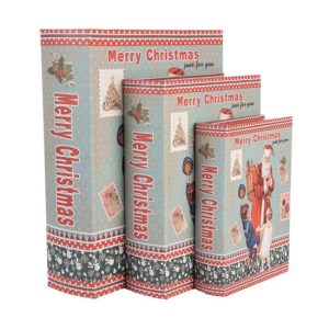 CLEEF.66260 Merry Christmas fadobozszett 3 részes, 27X22x7/22x17x6/17x12x4cm