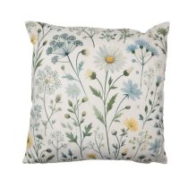   CLEEF.KT021.442 Textil párnahuzat 45x45cm, 100% polyester,  mezei virágos kék