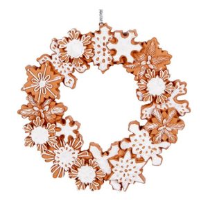 CLEEF.6PR5320 Mézekalács koszorú 18x2cm, műanyag függődísz