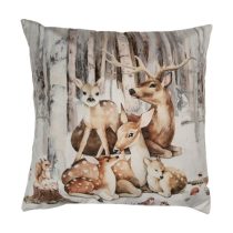   CLEEF.KT021.404 Textil párnahuzat 45x45cm, 100% polyester, őzike család