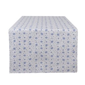 CLEEF.BRB64 Asztali futó 50x140cm 100% pamut, Blue Rose Blooming