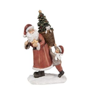 CLEEF.6PR4940 Télapónak segítő kisfiú, műanyag dekorfigura12x9x19cm