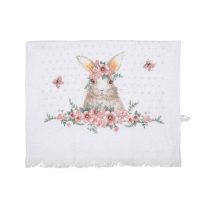   CLEEF.CTFEB-2 Konyhai kéztörlő 40x66cm, pamut, Flower Easter Bunny