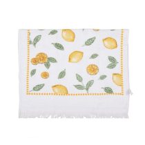   CLEEF.CTLEL-1  Konyhai kéztörlő m40x66cm, pamut, Lemons & Leafs