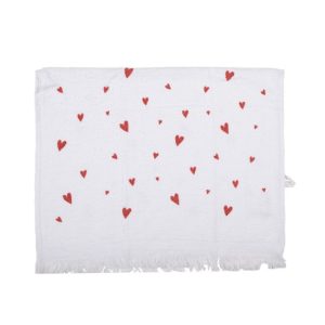 CLEEF.CTFAS-1  Konyhai kéztörlő 40x66cm pamut, Hearts