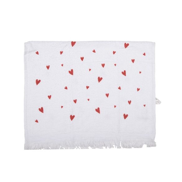 CLEEF.CTFAS-1  Konyhai kéztörlő 40x66cm pamut, Hearts