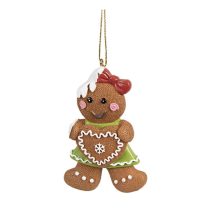   CLEEF.6PR4331 Mézeskalács kislány 5x1x8cm, műanyag függődísz dekorfigura