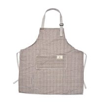 CLEEF.KT041.037G Kockás kötény 65x70cm, barna, polyester