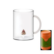   WD.633TOR Borosilicate hőálló üvegbögre belső dekorral, 420ml, tortás