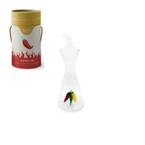   WD.645PEP Borosilicate hőálló üveg olajkiöntő belső dekorral, 300ml, paprikás