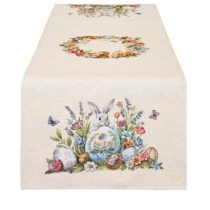 N.S.ARA260508 Asztali futó 40x140cm, pamut, Storie Fiorite