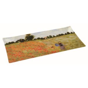 R2S.637MON2 Üvegtál 36x17cm,dobozban, Monet:Pipacsmező