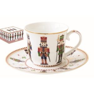 R2S.1106NUTC Porcelán teáscsésze+alj 200ml dobozban,Nutcracker