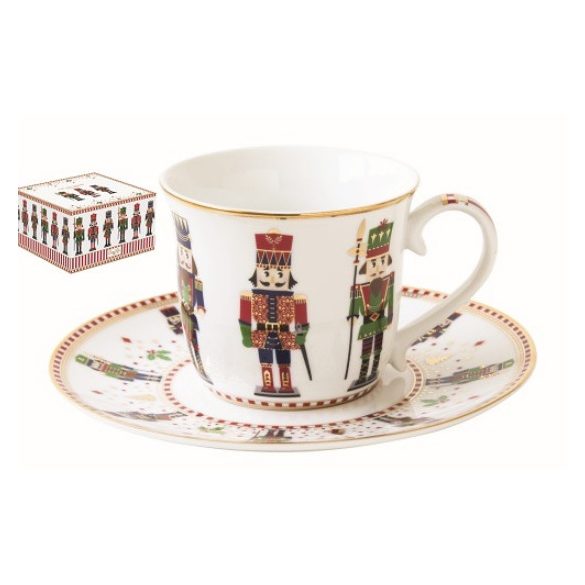 R2S.1106NUTC Porcelán teáscsésze+alj 200ml dobozban,Nutcracker