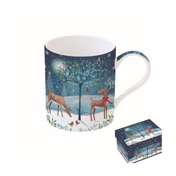 R2S.1770WL02 Porcelánbögre 350ml dobozban,With Love at Christmas, Deers