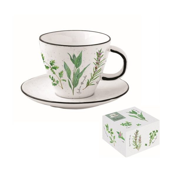 R2S.2204HERU Porceláncsésze+alj 250ml,dobozban,Herbarium